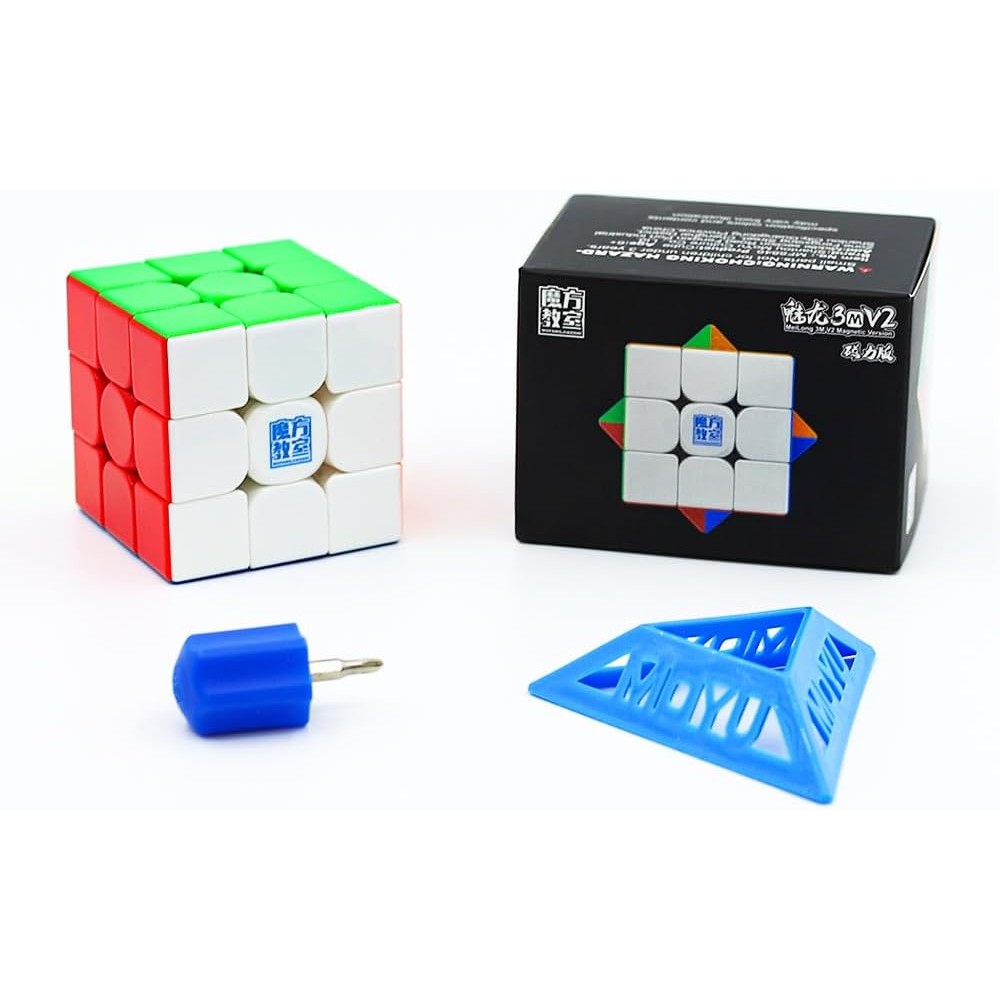 Nhãn dán MOYU Speed Cube 3x3Less từ 6 tuổi trở lên, Meilong 3M V2 Từ ...