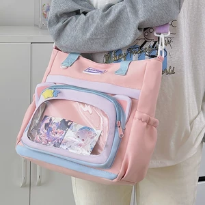 Túi Tote Xu Hướng mới Tương Phản Màu Dễ Thương Dung Tích Lớn