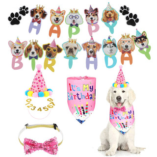 Chó Bandana Chó Trang Trí Sinh Nhật Bộ Tam Giác Chó Sinh Nhật Bandana Cho Nhỏ Vừa Lớn Đồ Dùng Sinh Nhật Cho Chó Nhỏ