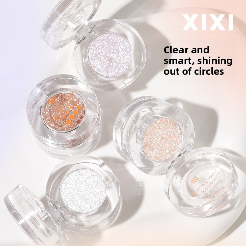 Xixi Phấn Mắt Nhũ Tông Đất Bắt Sáng Mịn Lâu Trôi Chống Nhòe Dễ Dùng Trang Điểm D506