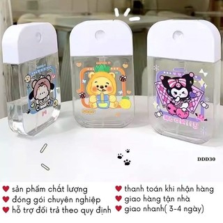 Bình Xịt Phun Sương Mini Nước Rửa Tay Gói Packing Card Cute Timo DDD30