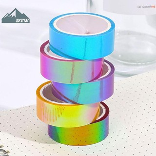 Băng hologram đa sắc màu 500cm, dụng cụ trang trí và tập luyện rhythmic gymnastics