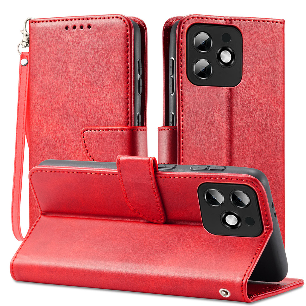 Ốp Điện Thoại YBD Cho Realme Note 70T 70 Note 60 60X Note 50 Realme C53 C63 C61 Flip Style Buckle Leather Cover Vỏ Mềm Bảo Vệ