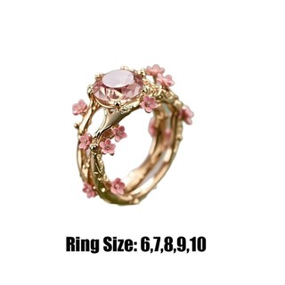 Nhẫn hoa chống phai màu thiết kế đơn giản, chất liệu cao cấp, phù hợp với phong cách Instagram cá nhân