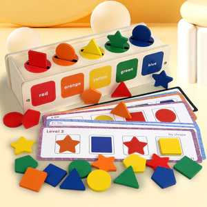 Children Montessori Magnetic Wooden Board Classification Game Distinguishing Colors Counting Numbers Toys for Kids 1-3Y