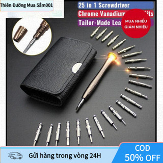 Set Tua Vít 25 Đầu Mini Có Hộp Da Gập Nhỏ Gọn – Sửa Đồng Hồ, Điện Thoại, Laptop