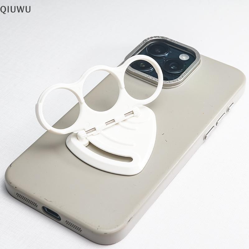 QIUWU Giá Đỡ Điện Thoại Di Động Có Thể Gập Lại, Lỗ Ngón Tay, Ổn Định