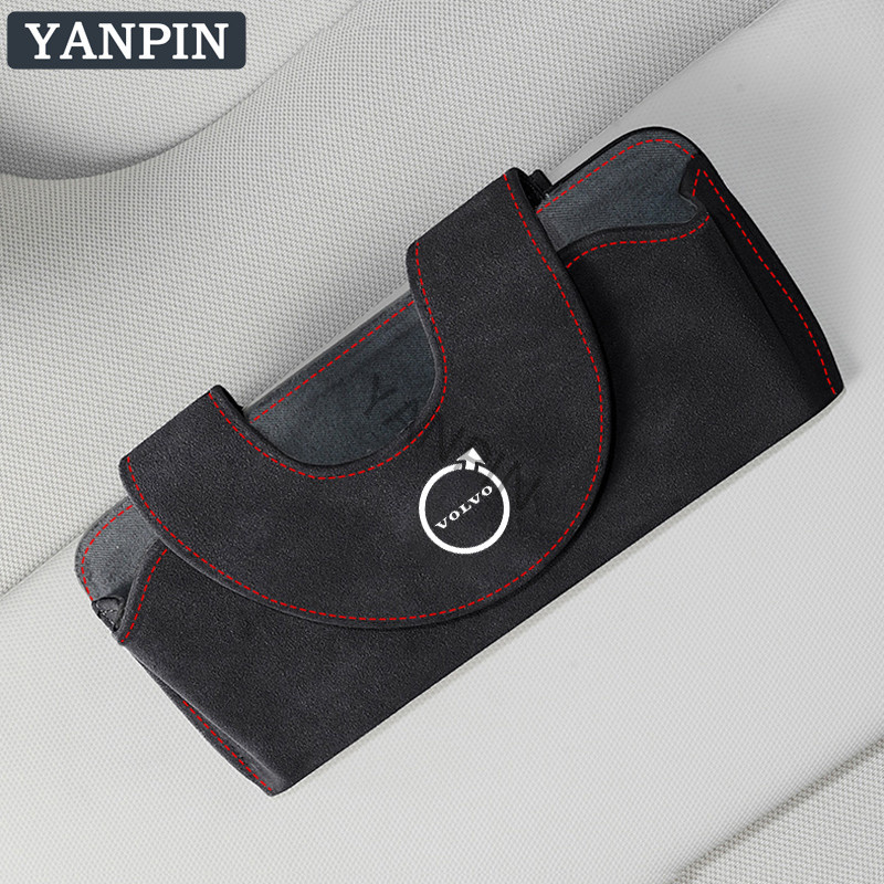 Dành Cho Xe Volvo Kính Túi Bảo Quản Da Lộn Kính S80 XC60 S40 XC40 XC90 S60 850 S90 240 V40 S70 V50 740 XC40