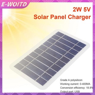 Bảng điều khiển năng lượng mặt trời E-WOITD 2W có USB Chống nước Đi bộ đường dài và cắm trại Di động Điện thoại di động Sạc ngân hàng Bảng điều khiển sạc 5V HNVN