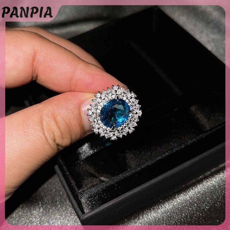 PNPIA-3 Cái / bộ Thanh Lịch Sang Trọng Pha Lê Zircon Vòng Cổ Bông Tai Nhẫn Dành Cho Nữ Bé Gái Tiệc Cưới Bộ Trang Sức Quà Tặng