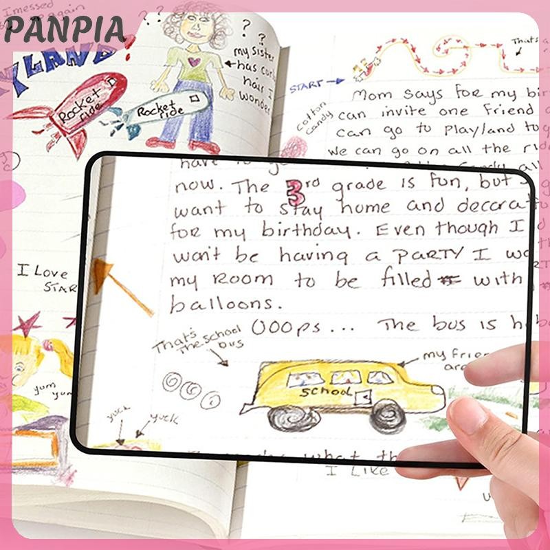 PANPIA-Magnifying Glass A5 Full Page Kính lúp tấm lớn Kính lúp trang sách Kính lúp 3X Kính lúp siêu mỏng Loupe