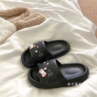Dép Mùa Hè Nữ Chống Trơn Trượt Hoạt Hình Kitty Dễ Thương Trong Nhà Influencer ins Dép Nhà Ký Túc Xá Ngoài Trời Mặc Mềm Mại