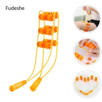 FUDESHE Thể Dục Massage Con Lăn Hạt, Công Cụ Con Lăn Massage Cầm Tay Máy Mát Xa Lưng, Máy Mát Xa Cơ Cổ Vai Con Lăn Kéo Lưng Đa Năng