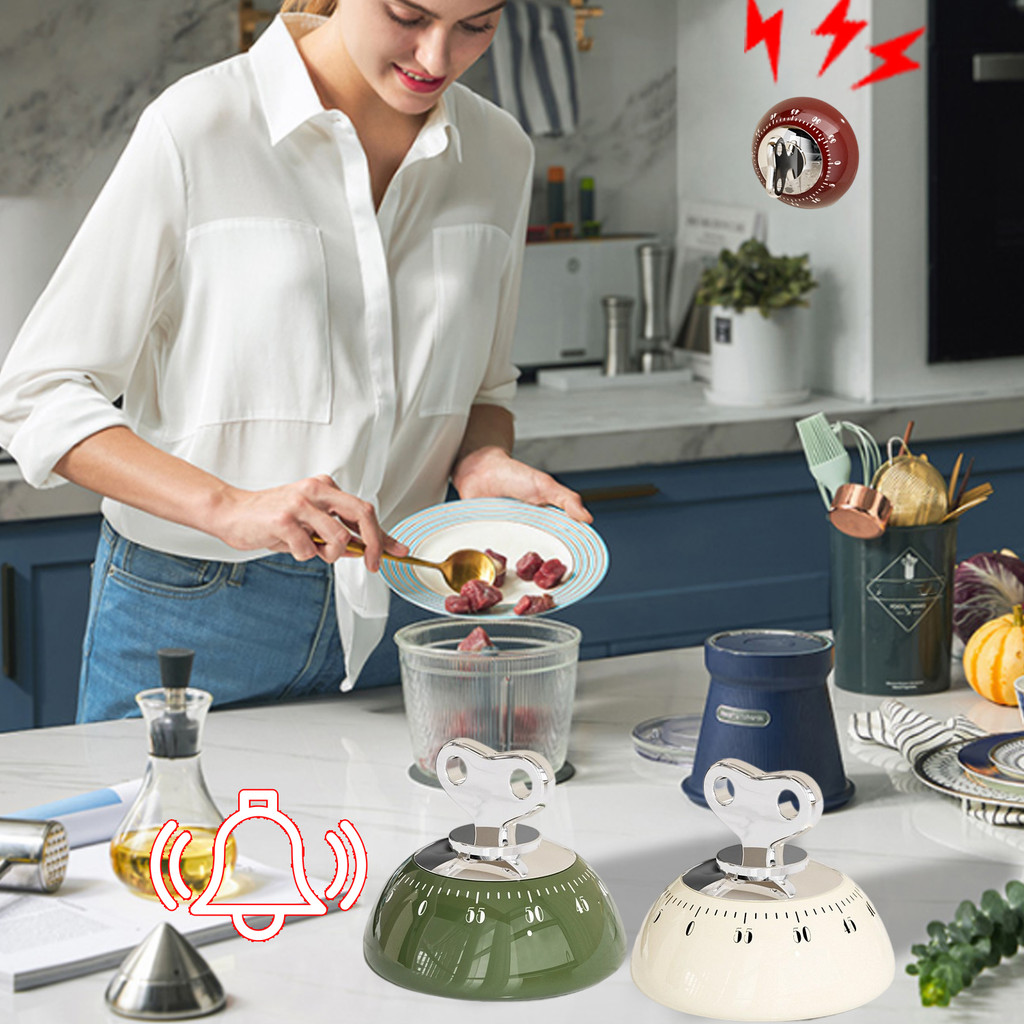 3 Công cụ quản lý thời gian đa năng - Hẹn giờ cơ học cho nhà bếp / phòng tập thể dục / trường học, đính kèm nam châm mạnh mẽ & Công tắc cảm ứng thân thiện với người cao tuổi