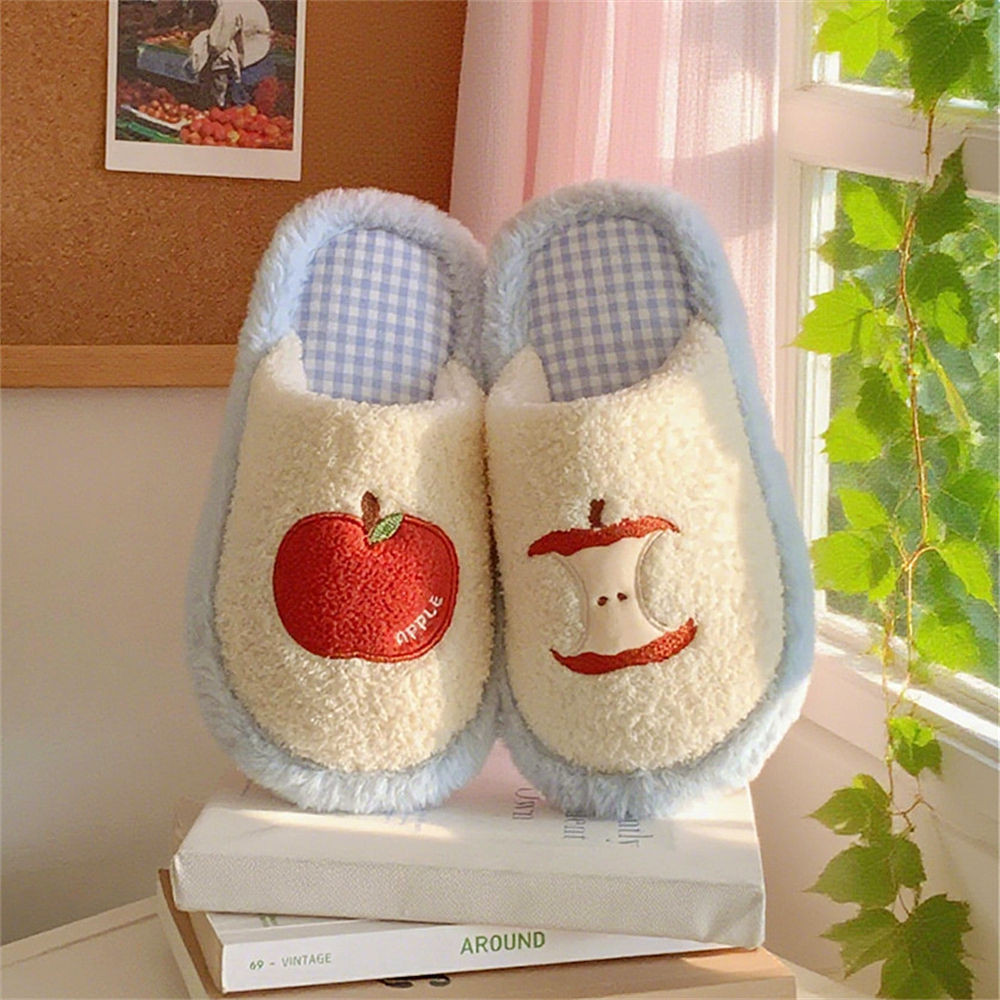 XIXITIAO Dép Cotton Hoạt Hình Dễ Thương Nữ Thu Đông Ấm Áp Phòng Ngủ Nhà