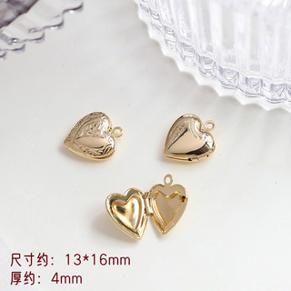 Mạ Đồng Thật Màu Vàng Bảo Quản Mini Pháp Khung Ảnh Mặt Dây Chuyền DIY Handmade Trang Sức Tay Vòng Cổ Mặt Dây Chuyền Bông Tai Phụ Kiện