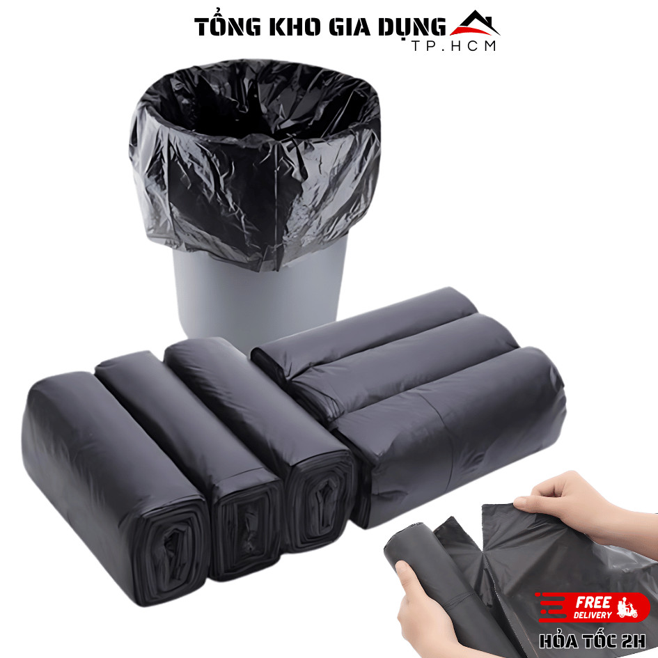 Set 3 Cuộn Túi Rác Tự Phân Hủy - Bao Rác Đen Size Trung Loại Tốt ...