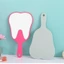 Gương cầm tay ORDOBOX, Gương trang điểm PVC hình răng, Quà tặng gương độ phân giải cao bền bỉ