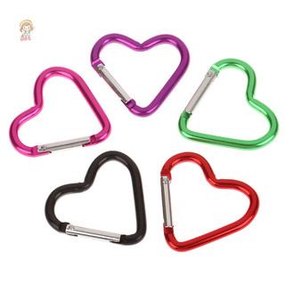 TWE 1 Cái Hình Trái Tim Hợp Kim Nhôm Carabiner Kẹp Móc Khóa Ngoài Trời Móc Chai Nước Khóa Phụ Kiện Du Lịch VN