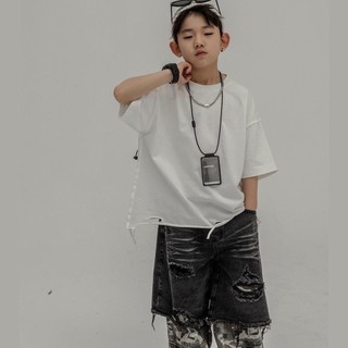 |DOU DOU KID | APR-02 Áo Phông Rách May Mặt Trái Độc Lạ Cho Bé 11-35kg Phong Cách Cá Tính Chất Vải Cotton Xịn