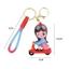 SAIA Cặp Đôi Móc Khóa, Treo Trang Trí PVC Xe Điện Bé Trai Cô Gái Mặt Dây Chuyền, Hoạt Hình Dễ Thương Túi Mặt Dây Chuyền Phụ Kiện Túi