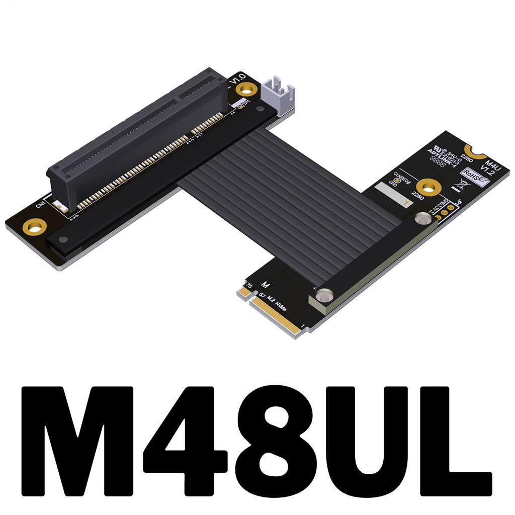 Cáp nối dài ADT-Link M.2 NVME sang PCI-E x4 x8 PCI-E 4.0x4 gen4 64G / bps Cáp chuyển đổi cho M2 NVME 2230 2240 2260 2280 Cáp nâng SSD