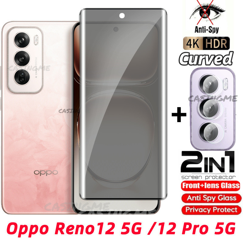 Oppo Reno 12 5G Chống Gián Điệp Riêng Tư Cong Full Cover Kính Cường Lực Bảo Vệ Màn Hình Phim Riêng Tư Cho Oppo Reno 12 OppoReno12 12Pro Reno12 F 12F Pro Plus 5G 2024 Phim Riêng Tư