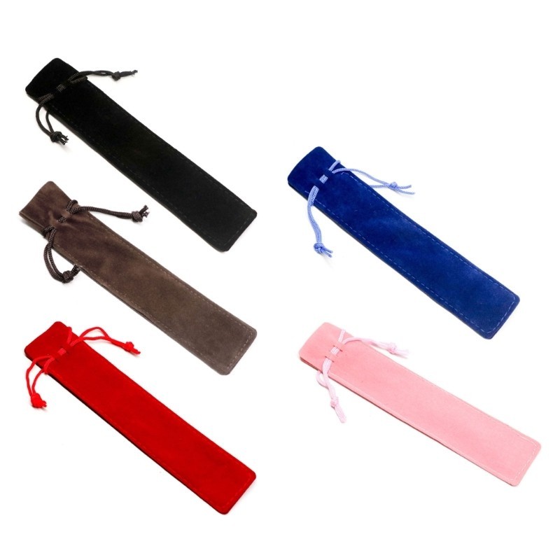 1  Velvet Pen Pouch Drawstring Pen Pouches Pen  Bag Single Pen Holder