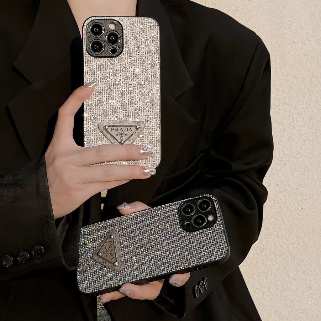 Ốp Lưng Cho Samsung S10 S20 S21 S22 S23 S24 S25 S26 PLUS S24FE S25FE S23FE S26U S24U S22U S23U S25U Phong Cách Retro Cổ Điển Lấp Lánh Thủ Công Vỏ Điện Thoại Sang Trọng Chống Sốc