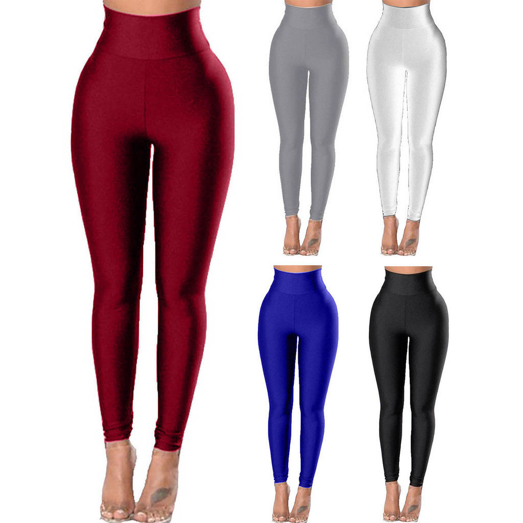 Codstore _ livecity Quần Yoga Nữ Màu Trơn Nâng Hông Skinny Quần Co Giãn Cao Xuân Thu Slim Fit Liền Mạch Chạy Bộ Thể Dục Chiều Dài Mắt Cá Chân Quần Legging Quần Áo Tập Gym