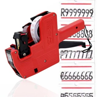 Máy in thẻ kỹ thuật số RISEDUT, Màn hình 8 chữ số Máy in nhãn giá văn phòng, Siêu thị MX-5500 di động 1 nhãn cuộn + 1 nhãn dán cầm tay Cửa hàng tạp hóa