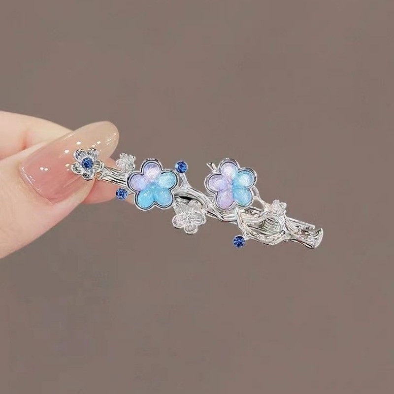 Mauropoli [Sẵn sàng] Kẹp tóc hoa đơn giản tinh tế dành cho nữ Phong cách mới Mũ đội đầu Niche Kẹp tóc trán gãy Tất cả các trận đấu bên Nổ Kẹp tóc