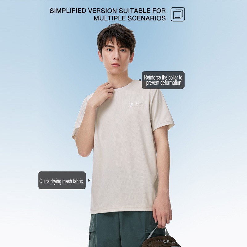 Ảnh Áo thun khô nhanh ngoài trời CAMEL CROWN nam nữ tay ngắn thể thao thoáng khí 3