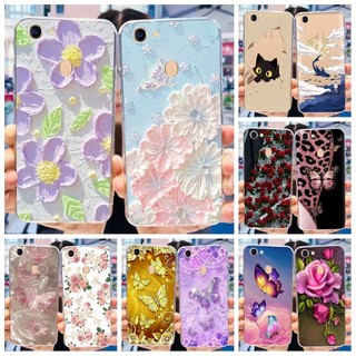 Dành Cho OPPO F5 / F5 Youth Case CPH1723 CPH1727 Bao Da Hoa Thời Trang Silicon Trong Suốt Vỏ Mềm Cho OPPO F7 CPH1819 F 5 F 7 Ốp Lưng