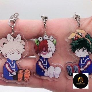 Móc khoá Anime Học viện anh hùng My Hero Academia Bakugou Katsuki Todoroki Shoto Anime Phụ Kiện Trang Trí Túi xách Balo