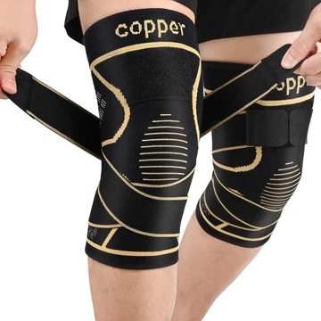 1 Chiếc Nẹp Đầu Gối Đồng Có Dây Đeo Đau Đầu Gối Nữ Và Nam, Giảm Đau Khớp, Hỗ Trợ Đầu Gối Để Làm Việc, Chạy Bộ, Cử Tạ