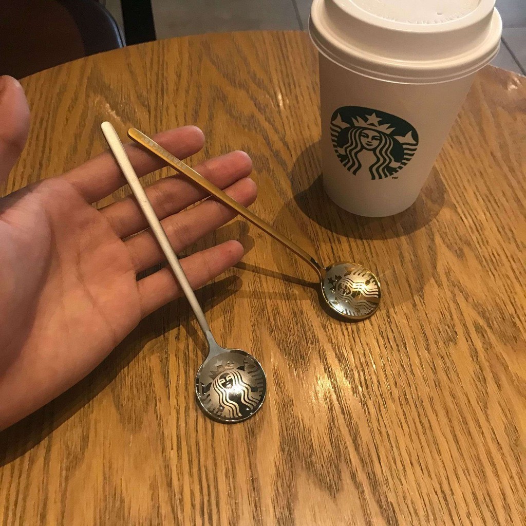 [Cosyh 0821] Thìa Inox Phong Cách Châu Âu Cà Phê Starbucks Thìa Tráng Miệng