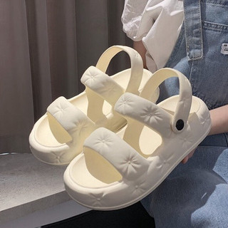 Xixitiao Dép Dép Dải Mỏng EVA Bước Lên Shit Đế Dày Đôi Dây Đeo Sandal Nữ Mùa Hè Mặc Ngoài Thời Trang Phù Hợp Với