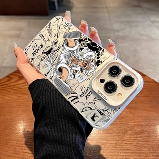 Anime Cool One Piece Nika Gear 5 Luffy Ốp Điện Thoại Cho Iphone 15 Pro Max 11 12 13 14 16 Pro Max 7 8 Plus XR X XS Max Shell Matte Armor Cứng Acrylic Chống Sốc Vỏ Laser Bạc