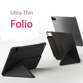 Vỏ Folio Có Thể Gập Lại Cho IPad 7 8 9 Air4 Air5 Air6 Air 11 13 M2 10.9 "Pro11 Pro12,9 2018 2020 2021 2022 Pro M4 11 13 2024 Vỏ Da Siêu Mỏng