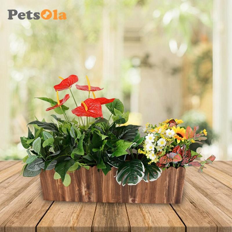 Chậu hoa bằng gỗ Hộp đựng cây trồng hình chữ nhật