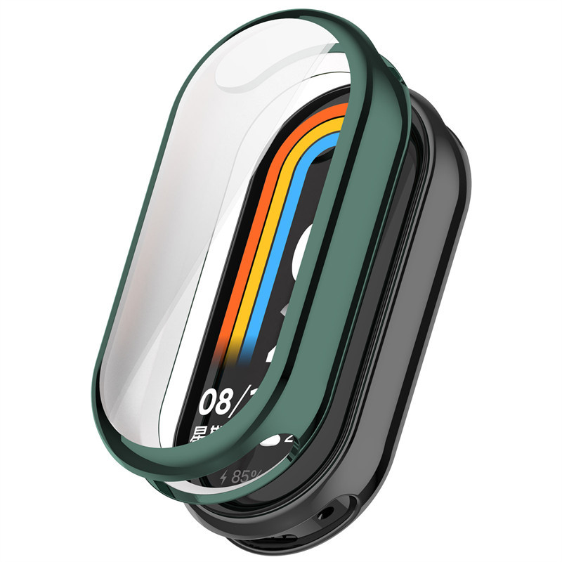 Vỏ silicon TPU bảo vệ trong suốt cho Xiaomi Mi Band 8/9/10, phụ kiện full cover, tương thích Band 8/9/10 Ceramic Edition