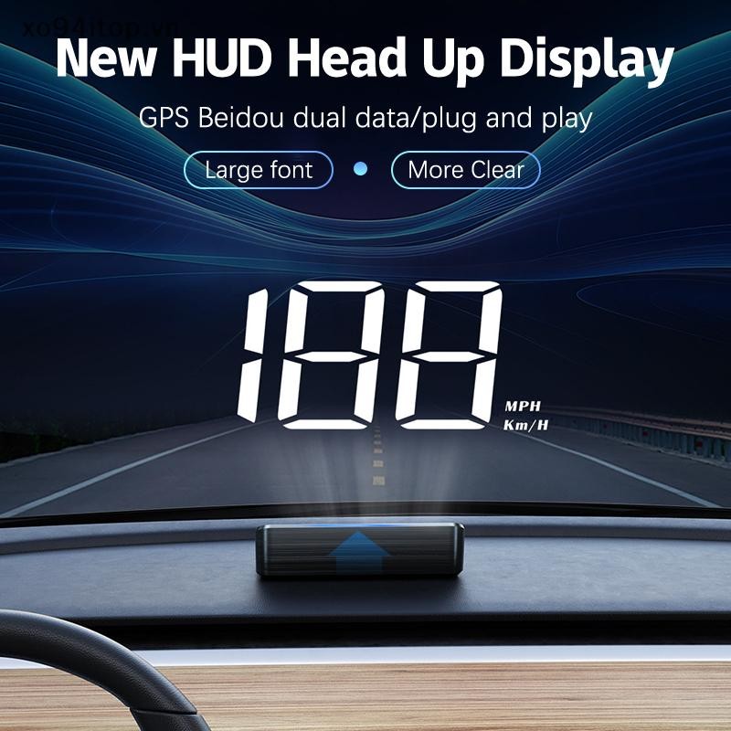 Xoitop Đồng Hồ Tốc Độ Ô Tô HUD GPS Lên Màn Hình Hiển Thị Đồng Hồ Tốc Độ Kỹ Thuật Số Kính Chắn Gió Máy Chiếu Cho Xe Tải Phụ Kiện Điện Tử Tự Động VN