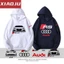 Cotton Size Lớn Dài Tay Audi RS Sửa Đổi Xe Văn Hóa Thu Đông Nam Nữ Plus Phong Cách Nhung Mỏng In Hình Mũ T Phù Hợp Với Cặp Đôi Mặc