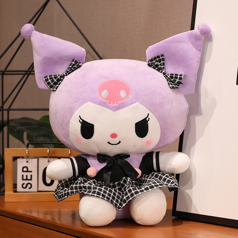 Mới Sanrio Sang Trọng Búp Bê Kawaii JK Đồng Phục Đầm Kuromi Sang Trọng Đồ Chơi Dễ Thương Giai Điệu Của Tôi Gối Ngủ Đồ Chơi Sinh Nhật Cho Trẻ Em Bé Gái