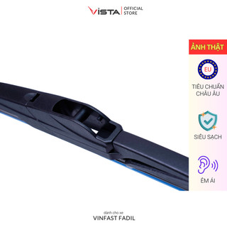 Bộ Gạt Mưa Vista Kính Hậu Cho Xe Ô Tô Vinfast Fadil - Lưỡi Silicon - Tiêu Chuẩn Châu Âu - Siêu Sạch - Siêu Bền