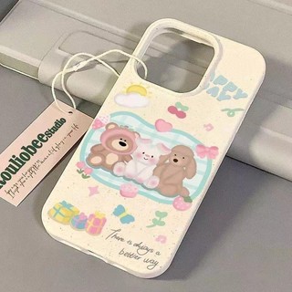 Ốp Điện Thoại Tình Bạn Gấu Thỏ Cho Samsung s22 s22plus ultra Case Girly S23 S23Plus s23fe s24 s24plus s24ultra Vỏ Thân Thiện Với Môi Trường Và Phân Hủy