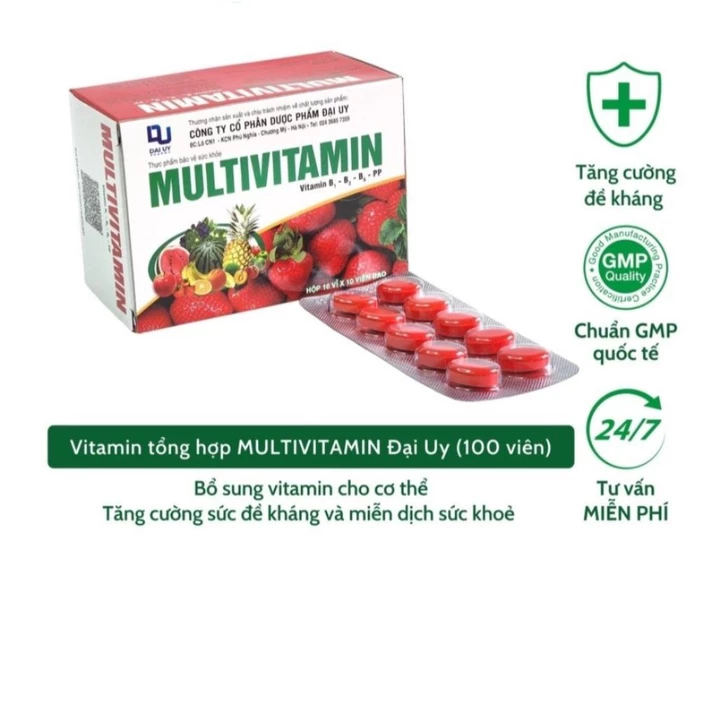 Vitamin Tổng Hợp Multivitamin DAIUY - Bổ Sung Vitamin, Tăng Cường Sức Đề Kháng Và Miễn Dịch