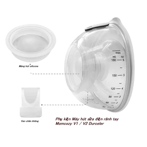 Màng silicone và Van chân không - Phụ kiện Máy hút sữa điện rãnh tay Momcozy V1 / V2 Durceler