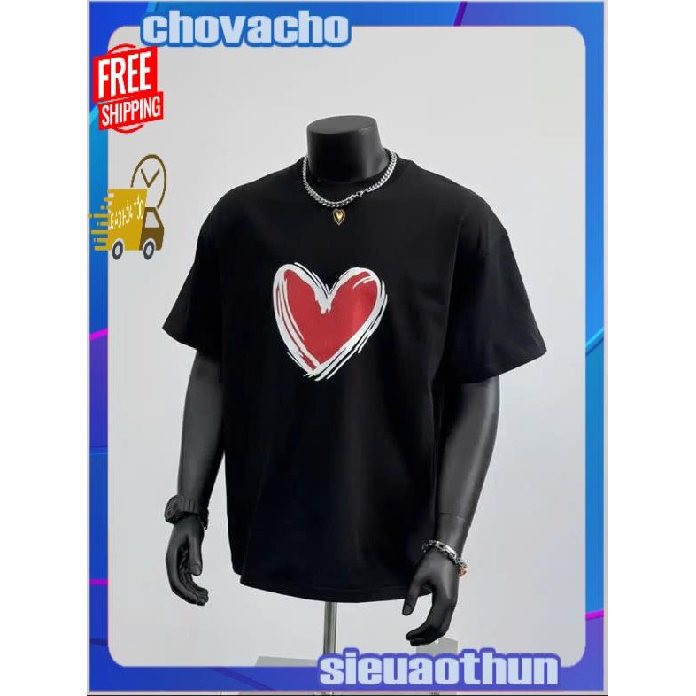 Áo thun Stee Cổ tròn COLOR HEART Localbrand ICVCVNI Unisex
